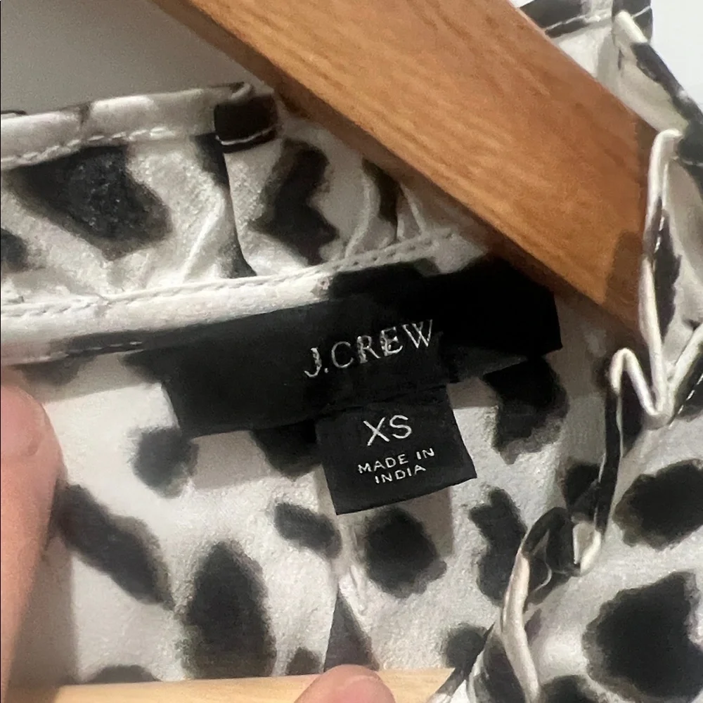 J. Crew‎ Black and White Spotted Blouse